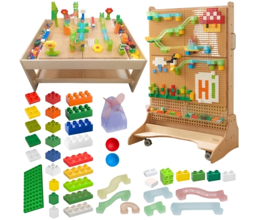 MASTERKIDZ Zestaw Klocków Konstrukcyjnych Tor Kulkowy STEM 359 el.