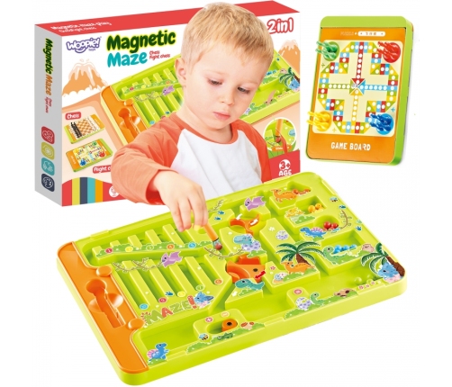 WOOPIE Magnetyczny Labirynt 2w1 Gra Chińczyk