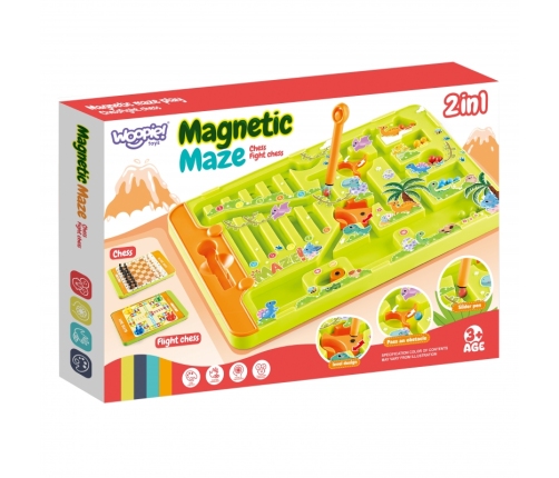 WOOPIE Magnetyczny Labirynt 2w1 Gra Chińczyk