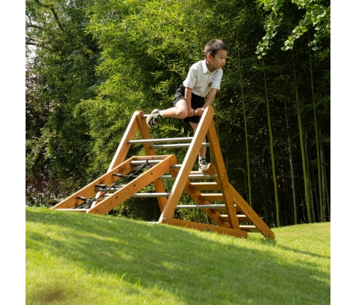 CLASSIC WORLD EDU Drewniany Plac Zabaw XL Zestaw Drabinka Montessori do Wspinaczki