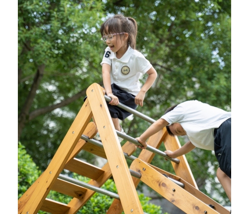 CLASSIC WORLD EDU Drewniany Plac Zabaw XL Zestaw Drabinka Montessori do Wspinaczki