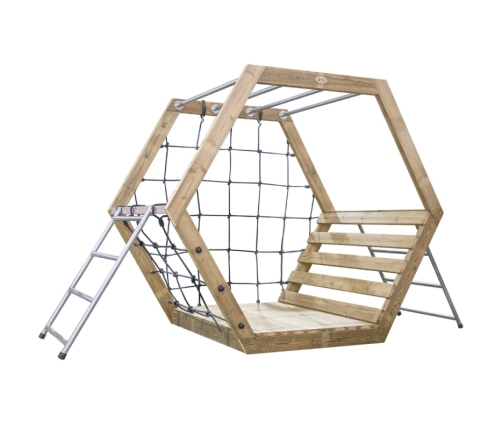 CLASSIC WORLD EDU Drewniany Plac Zabaw XXL Zestaw do Wspinaczki Heksagonalny