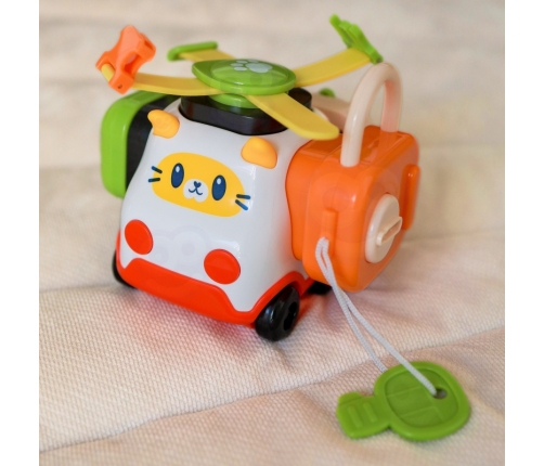 WOOPIE BABY Montessori Manipulacyjny Zestaw Konstrukcyjny Samochód Kotek 1