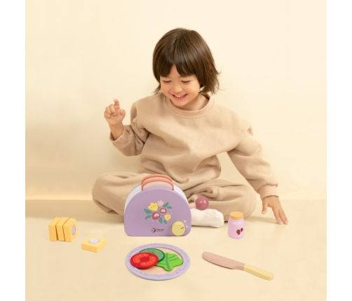 CLASSIC WORLD Drewniany Toster Śniadaniowy z Akcesoriami 13 el.