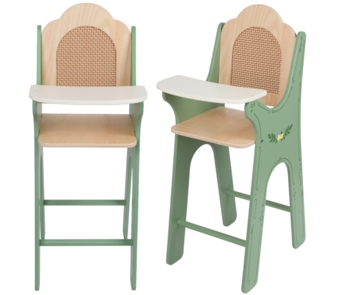 CLASSIC WORLD Drewniane Krzesełko Vintage do Karmienia dla Lalek