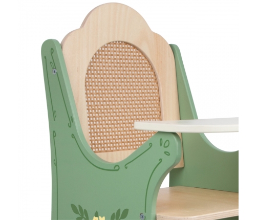 CLASSIC WORLD Drewniane Krzesełko Vintage do Karmienia dla Lalek