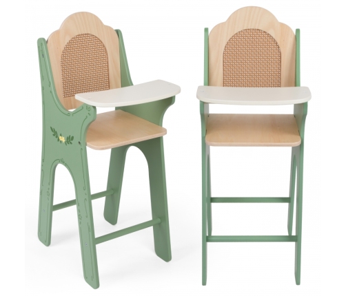 CLASSIC WORLD Drewniane Krzesełko Vintage do Karmienia dla Lalek