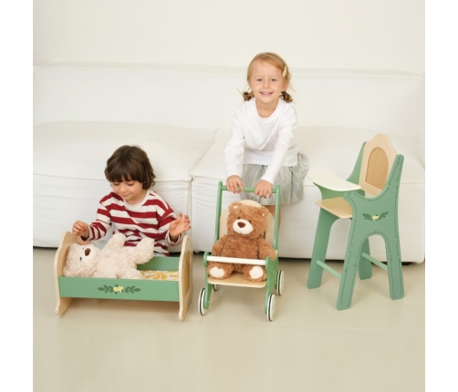 CLASSIC WORLD Drewniane Krzesełko Vintage do Karmienia dla Lalek