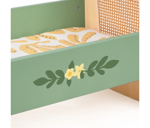 CLASSIC WORLD Drewniana Kołyska Vintage Łóżeczko dla Lalek