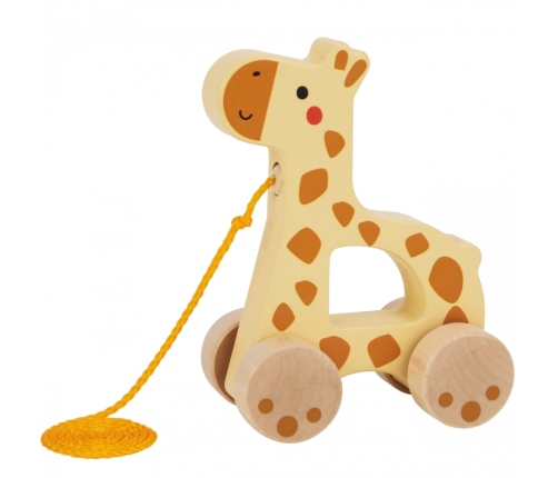 TOOKY TOY Żyrafka do Ciągnięcia Drewniany