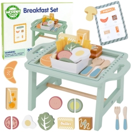 WOOPIE GREEN Zestaw Śniadaniowy z Tacą i Akcesoriami Serwis Pastelowy