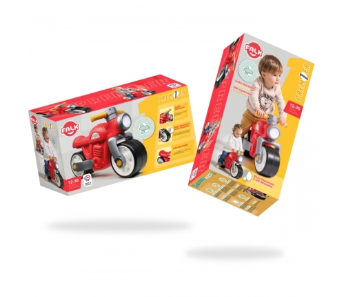 Bērnu līdzsvara motocikls FALK Prem1er Retro Red