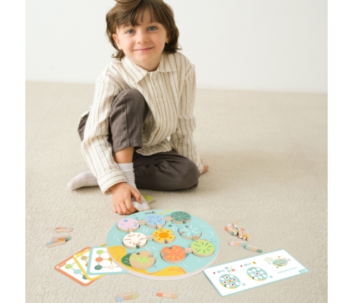 CLASSIC WORLD Gra Sensoryczna Liść Lotosu Dopasuj Kształty i Kolory