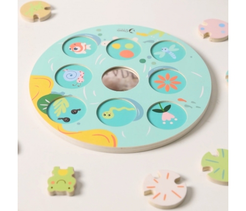 CLASSIC WORLD Gra Sensoryczna Liść Lotosu Dopasuj Kształty i Kolory