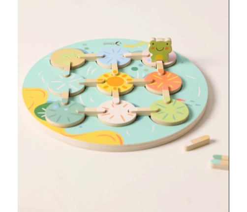 CLASSIC WORLD Gra Sensoryczna Liść Lotosu Dopasuj Kształty i Kolory