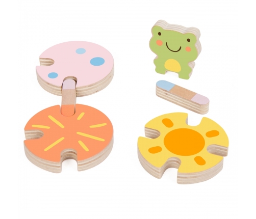 CLASSIC WORLD Gra Sensoryczna Liść Lotosu Dopasuj Kształty i Kolory