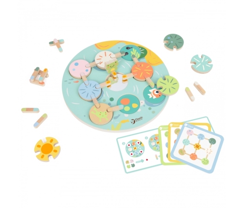 CLASSIC WORLD Gra Sensoryczna Liść Lotosu Dopasuj Kształty i Kolory