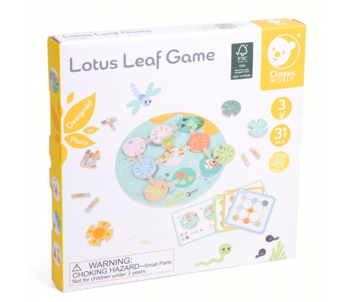 CLASSIC WORLD Gra Sensoryczna Liść Lotosu Dopasuj Kształty i Kolory