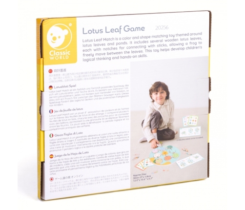 CLASSIC WORLD Gra Sensoryczna Liść Lotosu Dopasuj Kształty i Kolory