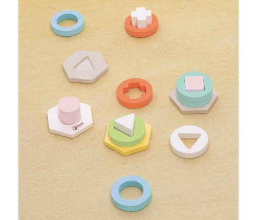 CLASSIC WORLD Sorter Montessori Kształtów i Kolorów Układanka Wieża