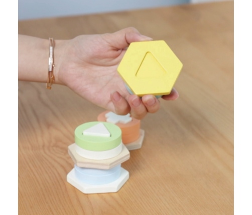 CLASSIC WORLD Sorter Montessori Kształtów i Kolorów Układanka Wieża