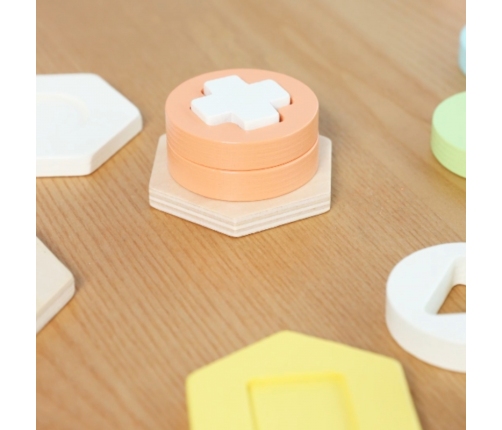 CLASSIC WORLD Sorter Montessori Kształtów i Kolorów Układanka Wieża