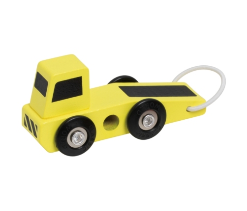 CLASSIC WORLD Drewniane Samochodziki Policja Straż Laweta Zestaw 3 szt.