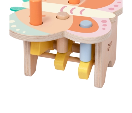 CLASSIC WORLD Wbijak Pastelowy Motylek Montessori z Młoteczkiem
