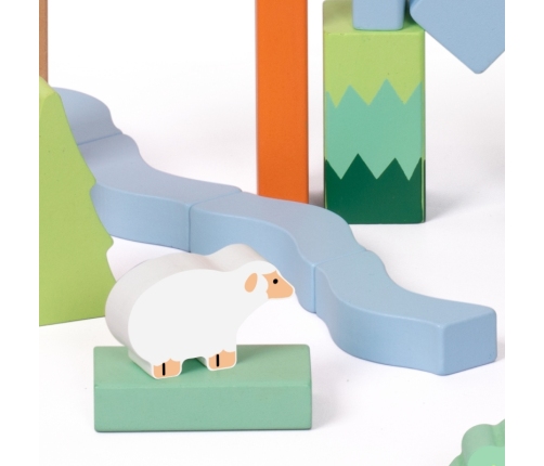 CLASSIC WORLD Zestaw Drewnianych Klocków Leśny Świat 50 el.