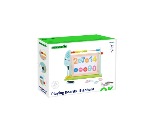 TOOKY TOY  Edukacyjna Tablica Na Biurko + 18 magnetycznych elementów