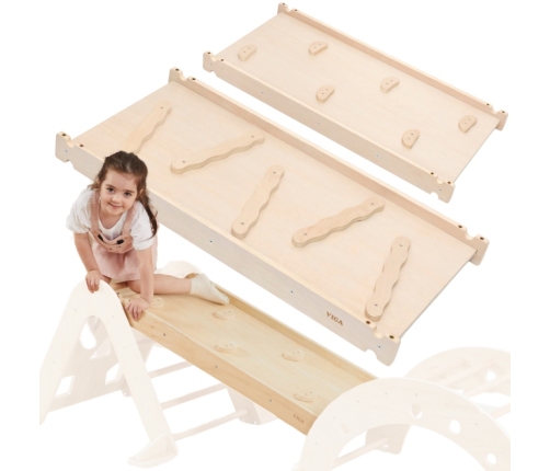 VIGA Drewniana Zjeżdżalnia Prosta Ścianka Wspinaczkowa