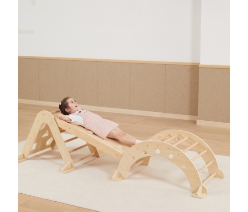 VIGA Drewniana Zjeżdżalnia Prosta Ścianka Wspinaczkowa