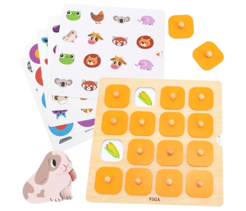 Viga Memory Gra Pamięciowa Zgadnij Obrazki 10 Kart Montessori