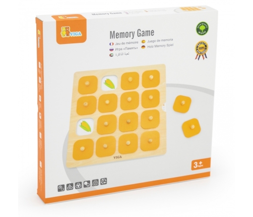Viga Memory Gra Pamięciowa Zgadnij Obrazki 10 Kart Montessori