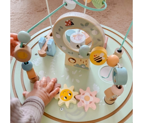 TOOKY TOY Drewniany Stół Aktywności Montessori Pętla Motoryczna