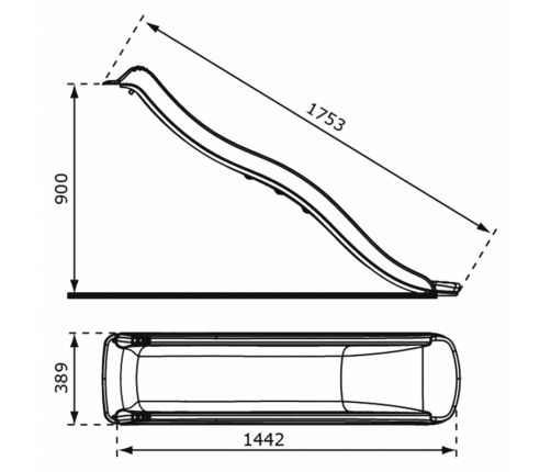AXI Zjeżdżalnia Sky 175cm z Podłączeniem Wody