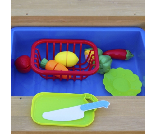 AXI Stół Piknikowy Emily z Ławką i Umywalką na Baterie oraz Pojemnikami na Wodę/Piasek