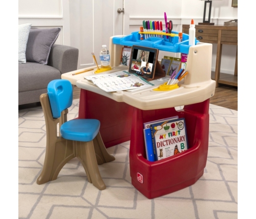 Step2 Biurko z Krzesełkiem Kącik plastyczny edukacyjny Delux