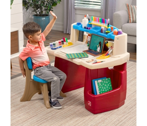 Step2 Biurko z Krzesełkiem Kącik plastyczny edukacyjny Delux