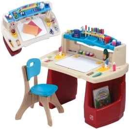 Step2 Biurko z Krzesełkiem Kącik plastyczny edukacyjny Delux