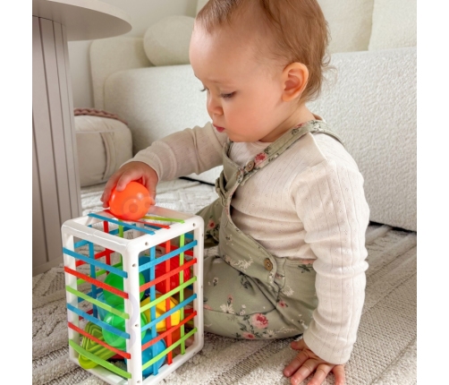 WOOPIE BABY Elastyczna Kostka Sensoryczna Sorter dla Dzieci Kolorowe Kształty 13 el.