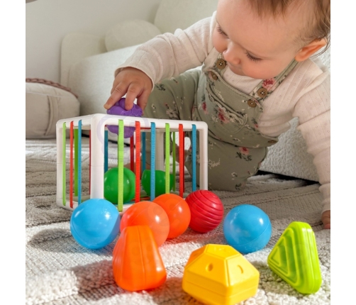 WOOPIE BABY Elastyczna Kostka Sensoryczna Sorter dla Dzieci Kolorowe Kształty 13 el.