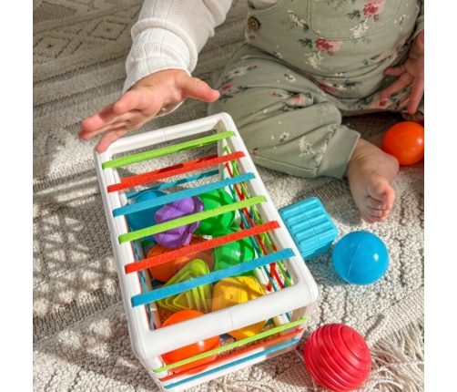 WOOPIE BABY Elastyczna Kostka Sensoryczna Sorter dla Dzieci Kolorowe Kształty 13 el.