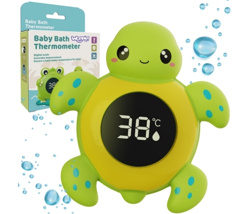 WOOPIE BABY Termometr do Kąpieli 2w1 Mierzenia Temperatury Wody i Pomieszczenia Żółwik