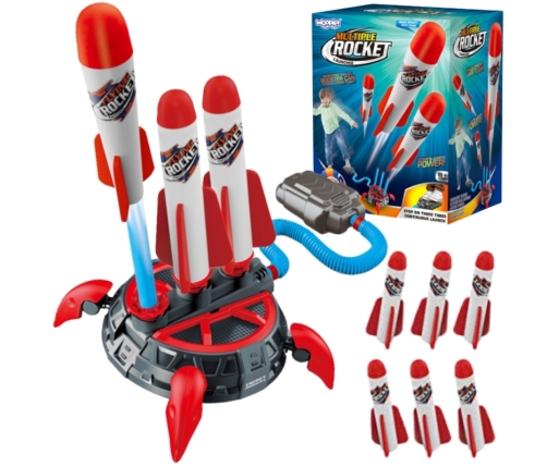 WOOPIE Wyrzutnia Rakiet Piankowych 6 szt.
