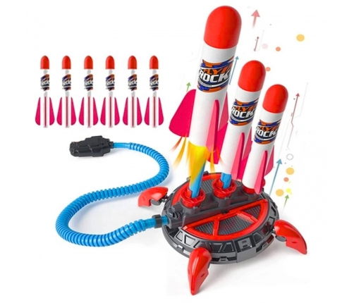 WOOPIE Wyrzutnia Rakiet Piankowych 6 szt.