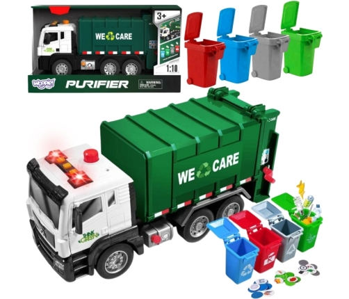 WOOPIE Śmieciarka Ciężarówka Segregacja Śmieci - skala 1:10