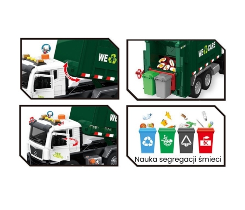 WOOPIE Śmieciarka Ciężarówka Segregacja Śmieci - skala 1:10