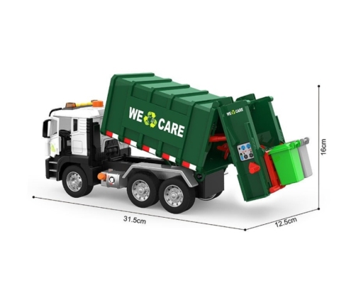 WOOPIE Śmieciarka Ciężarówka Segregacja Śmieci - skala 1:10