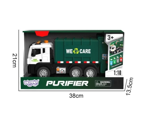 WOOPIE Śmieciarka Ciężarówka Segregacja Śmieci - skala 1:10